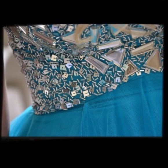 Mirrored Rhinestone Formal Dress - Picture 4 of 14